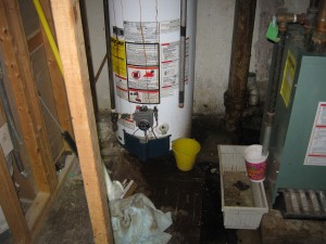 condensate pump leaks and water heater leaks