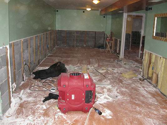 sewage loss mitigation cinnaminson nj removing drywall in finished basement