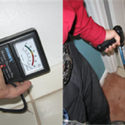 water damage dried professionally with meters that measure the moisture